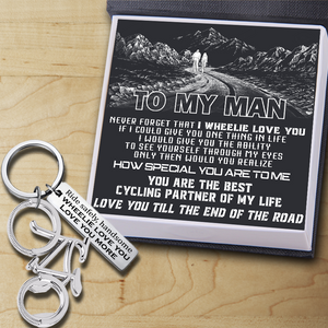 Bicycle Bottle Opener Keychain - Cycling - To My Man - How Special You Are To Me - Ukgkbt26001