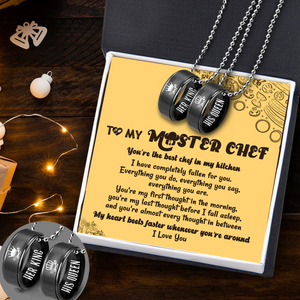 Couple Pendant Necklaces - Cooking - To My Master Chef - I Love You - Ukgnw14003