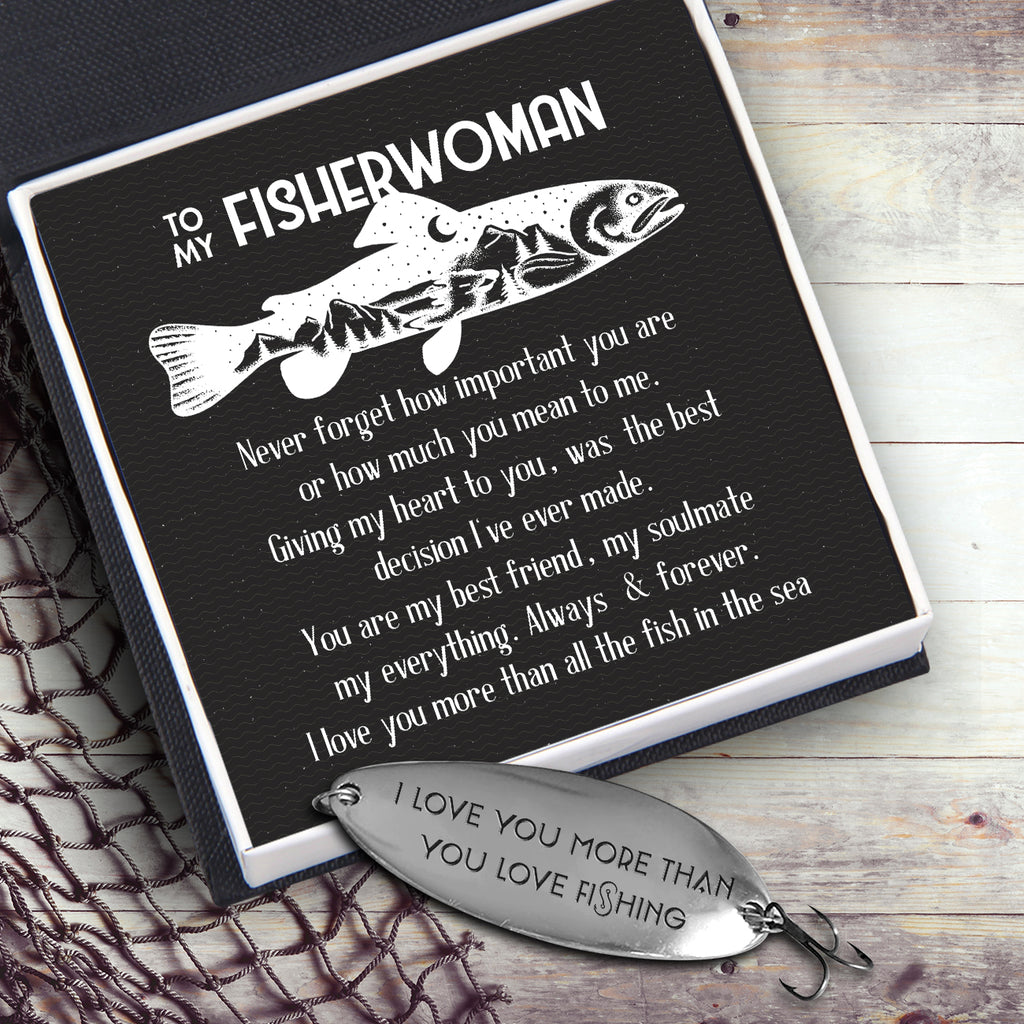 Fishing Spoon Lure - Fishing - To My Fisherwoman - I Love You More Tha -  Gifts Holder