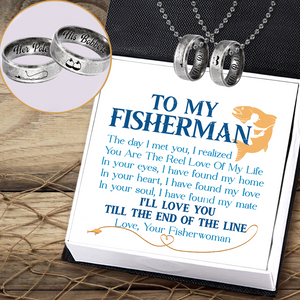Fishing Ring Couple Necklaces - Fishing - To My Fisherman - You Are The Reel Love Of My Life - Ukgndx26023