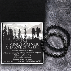 King & Queen Couple Bracelets - Hiking - To My Hiking Partner - Together, We Are Everything - Ukgbae13003