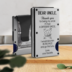 Metal Money Clip Wallet - Family - To My Uncle - Thank You For Being My Uncle - Ukgcca29006