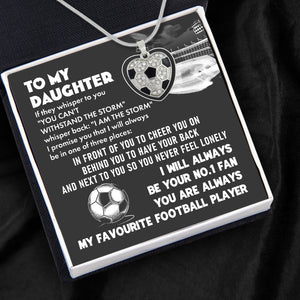 Football Heart Necklace - Football - To My Daughter - You Are Always My Favourite Soccer Player - Ukgndw17004