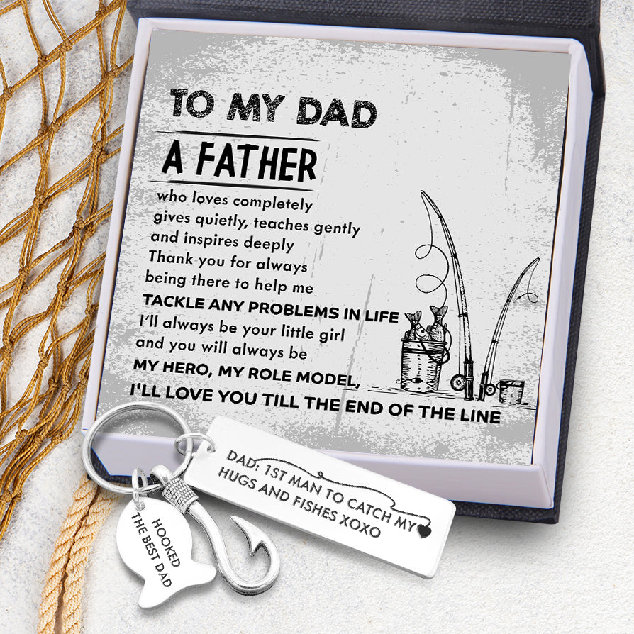 Fishing Hook Keychain - Fishing - To My Dad - From Daughter - You Will Always Be My Role Model - Ukgku18001