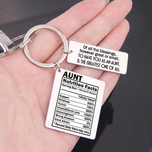 Calendar Keychain - Family - To My Aunt - The Greatest One Of All - Ukgkr30005