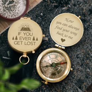 Engraved Compass - Hiking - To My Man - Now You Can Always Find Your Way Back To Me  - Ukgpb26091