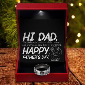Steel Ring - Dachshund - To My Dog Dad - Happy Father's Day - Ukgri18001