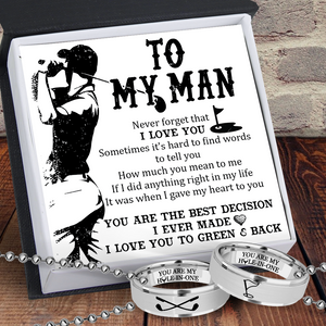 Couple Ring Necklaces - Golf - To My Man - Never Forget That I Love You - Ukgndx26015