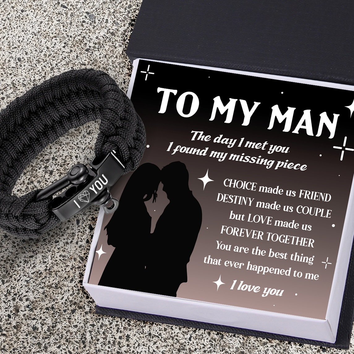 Paracord Rope Bracelet - Family - To My Man - Love Made Us Forever Together - Ukgbxa26003