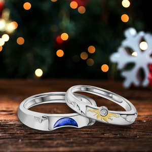 Sun Moon Couple Promise Ring - Adjustable Size Ring - Family - To My Gorgeous - Never Forget That I Love You - Ukgrlk13002