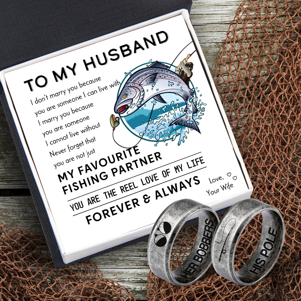 Fishing Couple Ring - Fishing - To My Husband - You Are The Reel Love Of My Life - Ukgrld14001