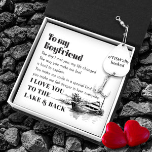 Engraved Fishing Hook - Fishing - To My Boyfriend - I Love You To The Lake & Back - Ukgfa12003