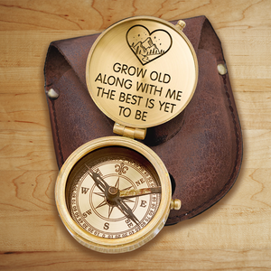Engraved Compass - Hiking - To My Husband - Grow Old Along With Me - Ukgpb14006