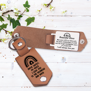 Message Leather Keychain - Family - To My Niece - I Will Always Love You - Ukgkeq28001