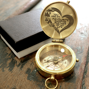 Engraved Compass - Camping - To My Man - You Are My Favuorite Camping Partner Of My Life - Ukgpb26062