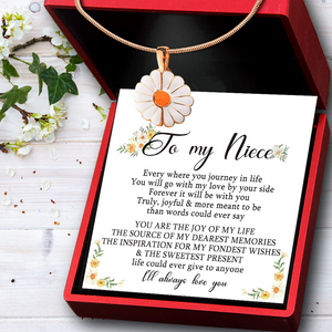 Hidden Message Daisy Necklace - Family - To My Niece - I'll Always Love You - Ukgngi28018
