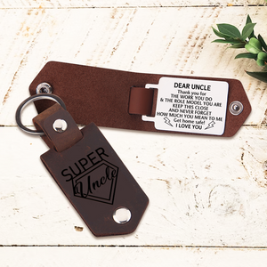 Message Leather Keychain - Family - To My Uncle - I Love You - Ukgkeq29008