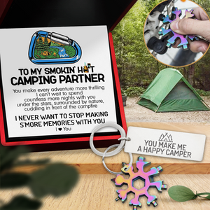 Outdoor Multitool Keychain - Camping - To My Smokin' Hot Camping Partner - You Make Every Adventure More Thrilling - Ukgktb13003