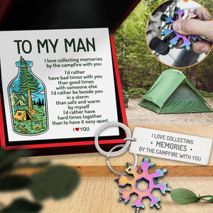 Outdoor Multitool Keychain - Camping - To My Man - I'd Rather Have Bad Times With You - Ukgktb26012
