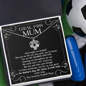Football Heart Necklace - Football - To My Mum - My Goal Is For You - Ukgndw19004