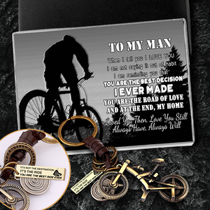 Engraved Cycling Keychain - Cycling - To My Man - Love You Still - Ukgkaq26003