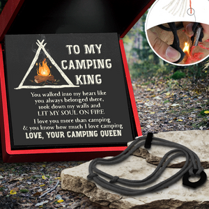 Fire Starter Necklace - Camping - To My Camping King - You Walked Into My Heart Like You Always Belonged There - Ukgnnx26004