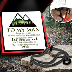 Fire Starter Necklace - Hiking - To My Man - Our Journey Isn't Perfect But It's Ours - Ukgnnx26003
