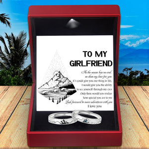 Mountain Sea Couple Ring - Adjustable Size Ring - Travel - To My Girlfriend - More Adventures With You - Ukgrlj13004