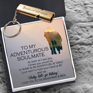 Whistle Keychain - Hiking - To My Adventurous Soulmate - I Knew You Would Be A Home & An Adventure At Once - Ukgkzw13001