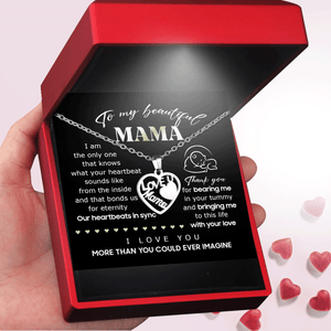 Love Mama Heart Necklace - Family - To My Beautiful Mama - I Love You More Than You Could Ever Imagine - Ukgnoj19002