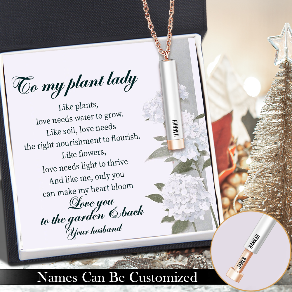 Personalised Hidden Message Necklace - Garden - To My Wife - Love You To The Garden & Back - Ukgnnj15002