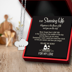 Chef Hat Necklace - Cooking - To My Wife - I Love You - Ukgnge15002