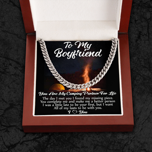 Cuban Link Chain - Camping - To My Boyfriend - I Love You - Ukssb12002
