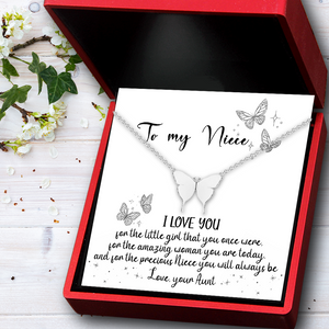 Butterfly Necklace - Family - To My Niece - I Love You - Ukgncn28010