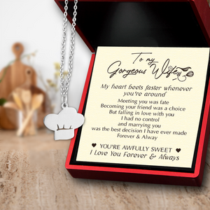 Chef Hat Necklace - Cooking - To My Gorgeous Wife - I Love You Forever & Always - Ukgnge15004