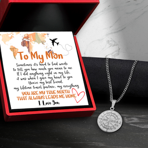 Men Compass Necklace - Travel - To My Man - You're My Best Friend, My Lifetime Travel Partner, My Everything - Ukgnnw26001