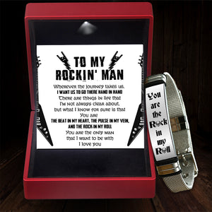 Fashion Bracelet - Guitar - To My Rockin' Man - You Are The Rock In My Roll - Ukgbe26001