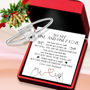 Heart Charm Bangle - Family - To My Wife - Love Made Us Forever Together - Ukgbbe15002