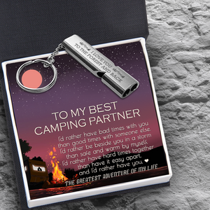Whistle Keychain - Camping - To My Man - The Greatest Adventure Of My Life - Ukgkzw26004