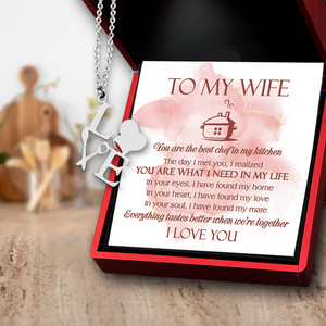 Love Cooking Necklace - Cooking - To My Wife - You Are The Best Chef In My Kitchen - Ukgngf15006