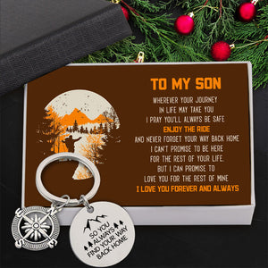 Compass Keychain - Hiking - To My Son - So You Always Find Your Way Back Home - Ukgkw16004