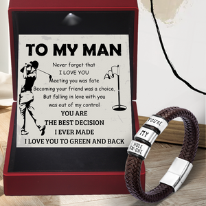 Leather Bracelet - Golf - To My Man - Falling In Love With You Was Out Of My Control - Ukgbzl26006