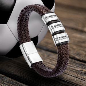 Leather Bracelet - Football - To My Son - You Can't Withstand The Storm - Ukgbzl16023