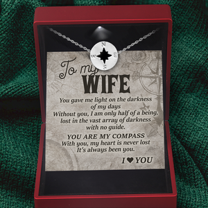 Compass Charm Necklace - Family - To My Wife - You Are My Compass - Ukglv15001