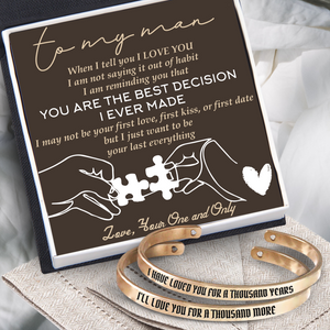 Couple Bracelets - Family - To My Man - Your One And Only - Ukgbt26011