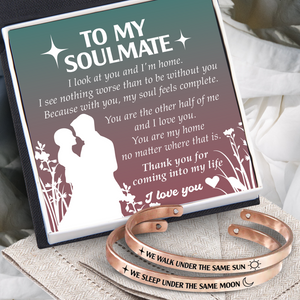 Couple Bracelets - Family - To My Soulmate - Thank You For Coming Into My Life - Ukgbt15002