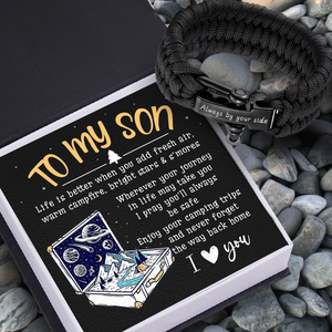 Paracord Rope Bracelet - Camping - To My Son - Wherever Your Journey In Life May Take You - Ukgbxa16006