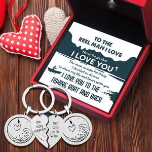 Couple Keychains - Fishing - To My Husband - I Love You To The Fishing Boat And Back - Ukgkes14001