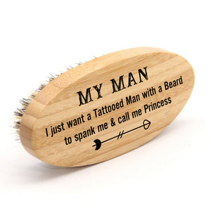 Wood Beard Brush Kit - Skull - My Man - Call Me Princess - Ukged26001
