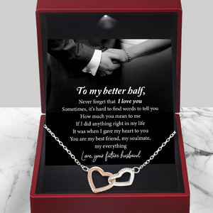 Interlocked Heart Necklace - Family - To My Future Wife - Never Forget That I Love You - Ukgnp25005